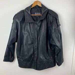 Vintage Gino Di Giorgio by Cominy Leather Bomber Jacket Men's Size Large 80s 90s
